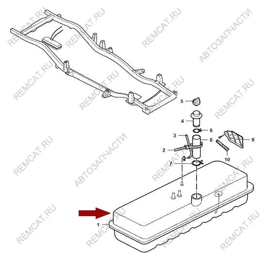 На схеме изображен бак топливный JMC Baodian, 1101100D