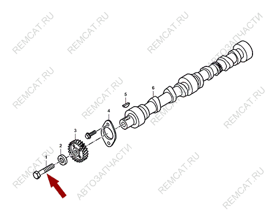 На схеме изображен болт шестерни распредвала JMC Baodian, 1006015BB