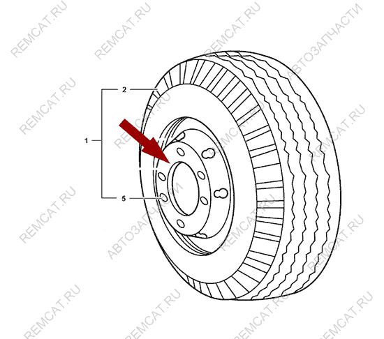 На схеме изображен диск колесный JMC 1051, R16, 310111020