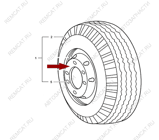 На схеме изображен диск колесный JMC 1052, R16, 310111020