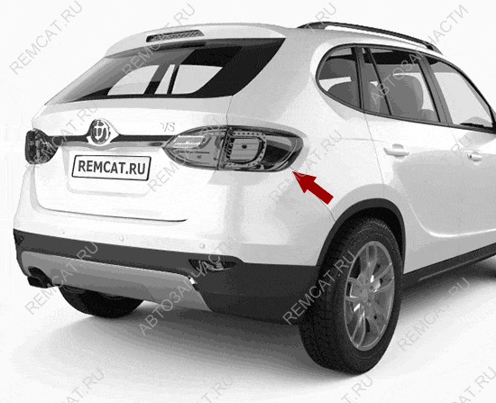 На схеме изображен фонарь на крыле Brilliance V5 – задний правый, 4577004