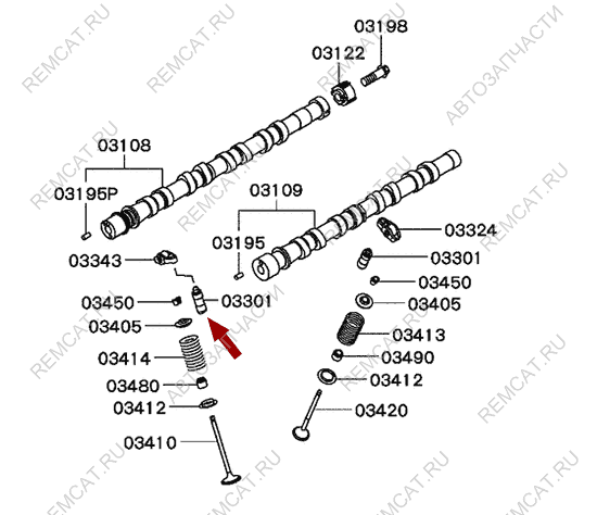 На схеме изображен гидрокомпенсатор клапана Brilliance M2, MD376687