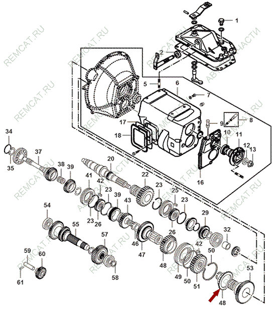На схеме изображено кольцо синхронизатора 1-2 передачи КПП JMC 1032, 170127706