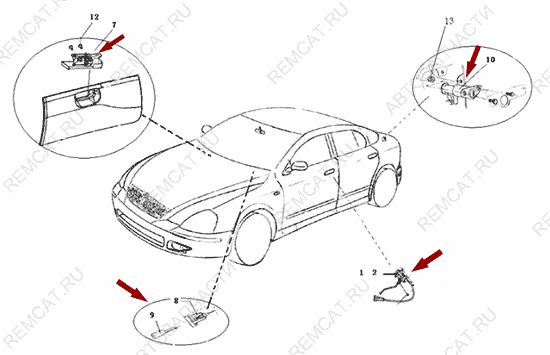 На схеме изображен комплект личинок Brilliance M2, SHJ821802001