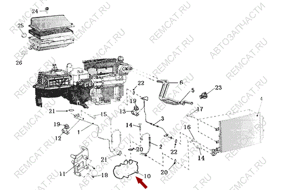 На схеме изображен компрессор кондиционера Brilliance V5, 4093524