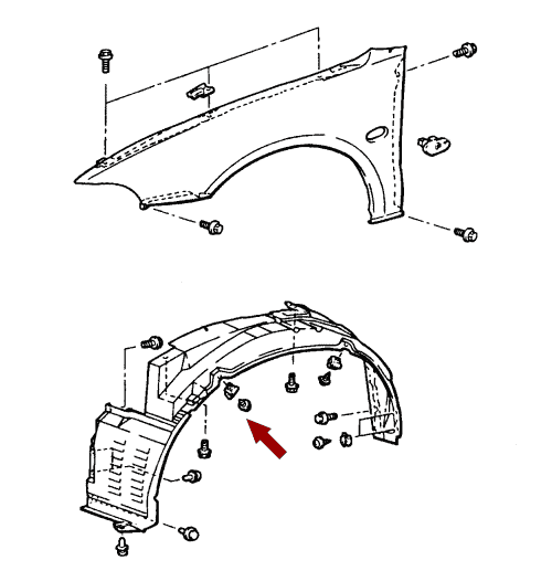 На схеме изображен локер (подкрылок) передний Brilliance M2 - левый, 3050872