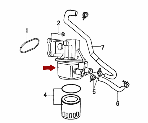 На схеме изображен маслоохладитель двигателя JMC 1051 (теплообменник), 1012100DZ