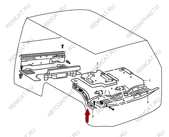 На схеме изображена накладка порога JMC 1052 - правая, 510901430