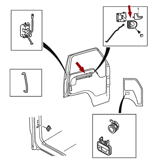 На схеме изображена накладка - вставка ручки двери JMC 1051 Евро 3 - левая, 610516231