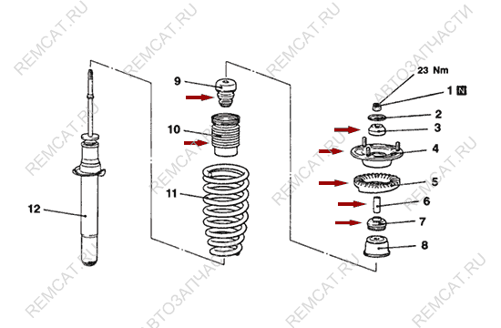 На схеме изображена опора стойки переднего амортизатора Brilliance M1, M2, в сборе, 30009921