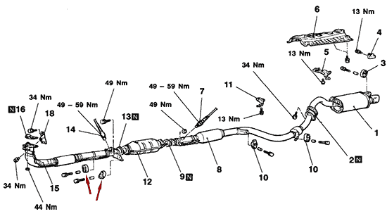 На схеме изображена подушка крепления резонатора Brilliance M2 - средняя часть, 3001442