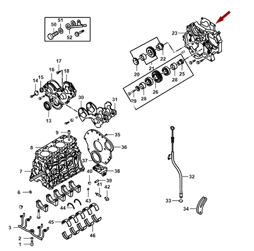 На схеме изображена прокладка передней плиты двигателя JMC Baodian, 1002012BB