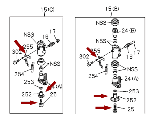 На схеме изображен ремкомплект тормозного цилиндра Isuzu NQR75/NPR75 - левая сторона, 8973588940KIT