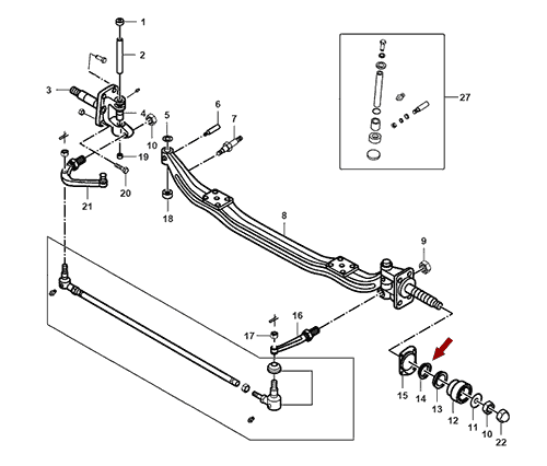 На схеме изображен сальник передней ступицы JMC 1043, 300010502