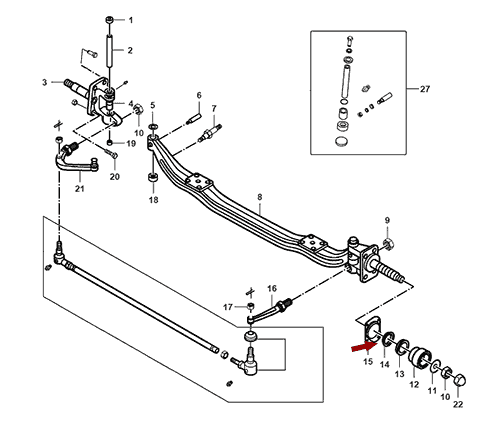 На схеме изображен сальник передней ступицы JMC 1051, 300010502