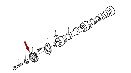 На схеме изображена шестерня распредвала Landwind X6, 1002300LL