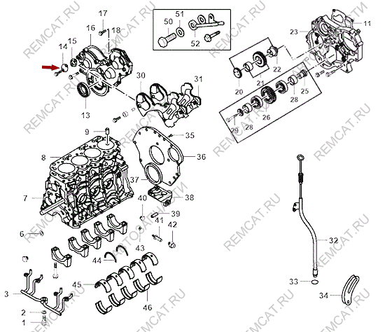 На схеме изображена заглушка крышки передней плиты двигателя JMC 1052, 1002403BB