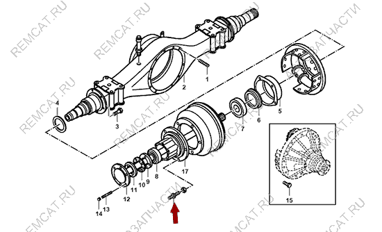 На схеме изображена шпилька колесная JMC 1052 - задняя, 310420402/310310602