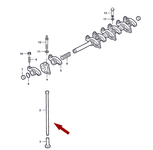 На схеме изображена штанга толкателя клапана JMC Baodian, 1007050BBB1