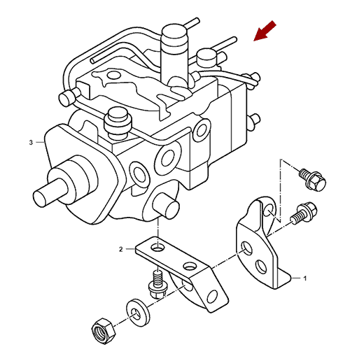 На схеме изображен штуцер - клапан топливного насоса (ТНВД) JMC 1052, 1111366DL