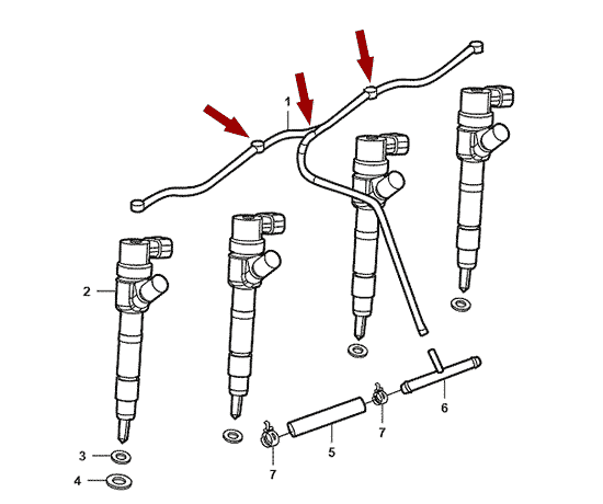 На схеме изображен тройник трубки обратки Т- образный JMC 1051 Евро 4, 1112251KIT