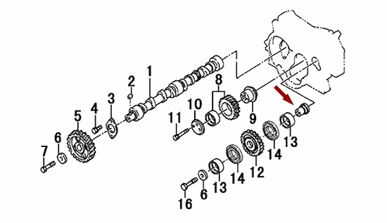 На схеме изображена втулка подшипника промежуточной шестерни ГРМ  Landwind X6, 1002302LL