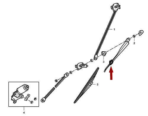 На схеме изображена форсунка (жиклёр) омывателя лобового стекла JMC 1043, 374120002KIT
